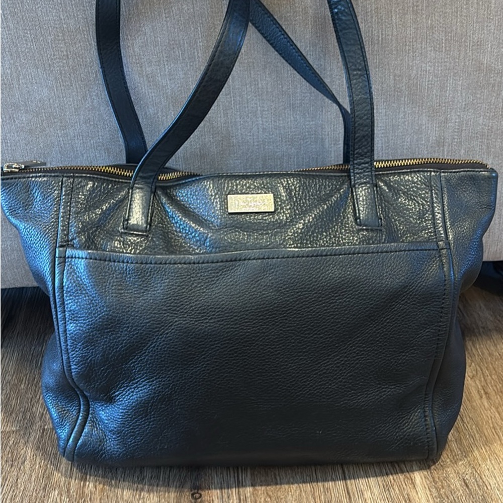 Kate Spade Black Leather Tote Bag